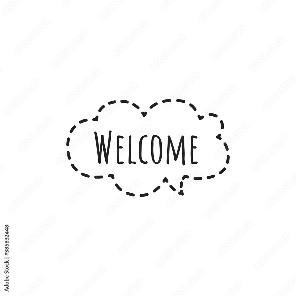 Welcome Sign Word Lettering Illustration Welcome Sign Word Lettering Illustration