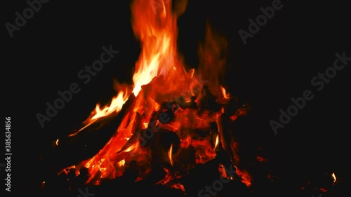 Feu de bois. photo