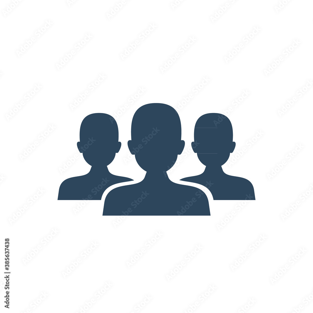 Group of people simple vector icon Group of people simple vector icon