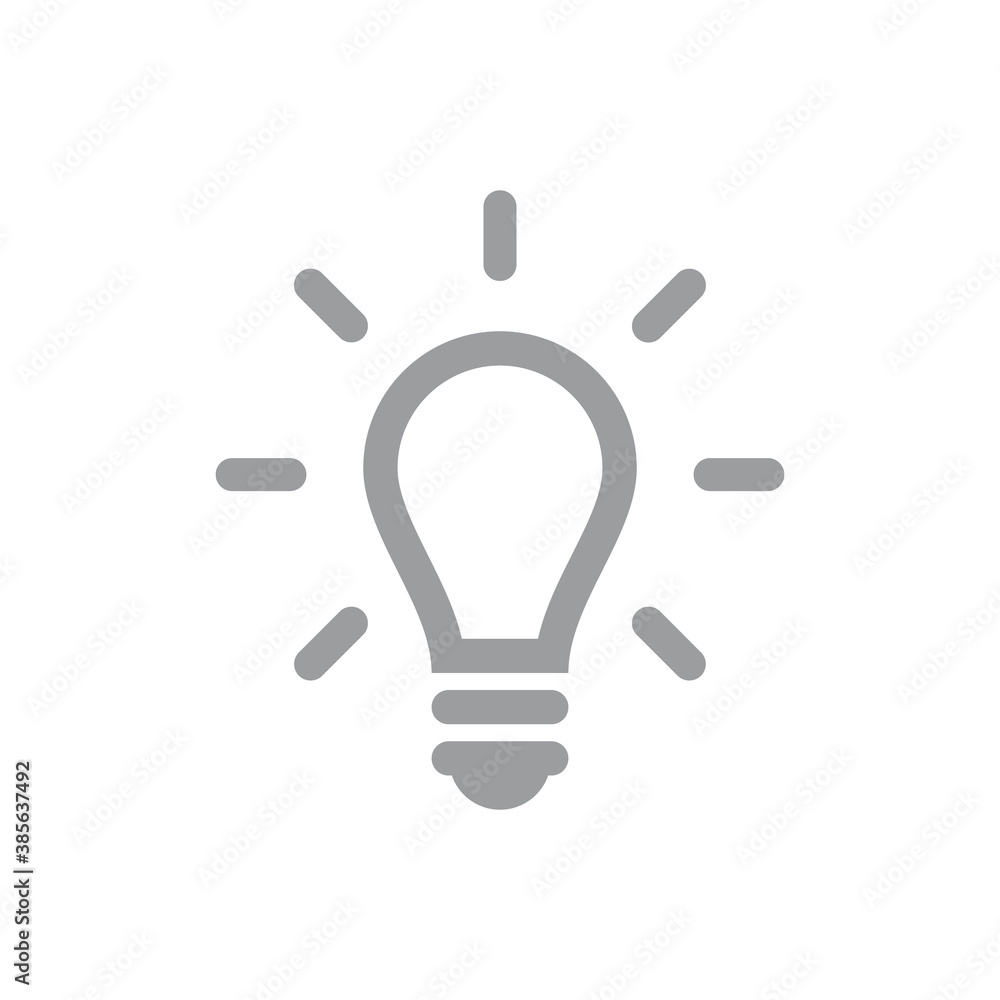 light bulb simple icon logo light bulb simple icon logo