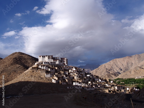 View of the historic Chemrey Gompa, Leh, Ladakh, Jammu and Kashmir, India