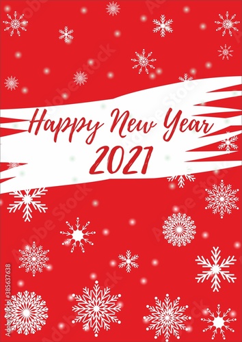 Happy new year 2021 greeting card