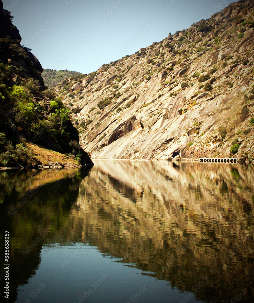 Nature background - a beautiful landscape of Douro Valley in Portugal, from where Porto wine comes.