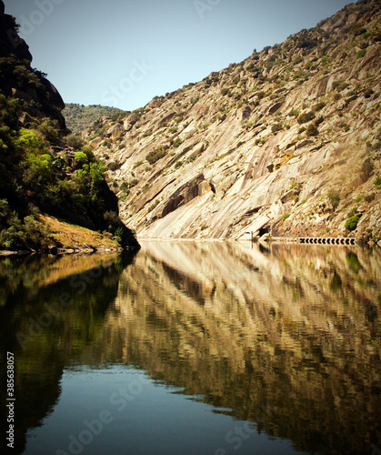 Nature background - a beautiful landscape of Douro Valley in Portugal, from where Porto wine comes.
