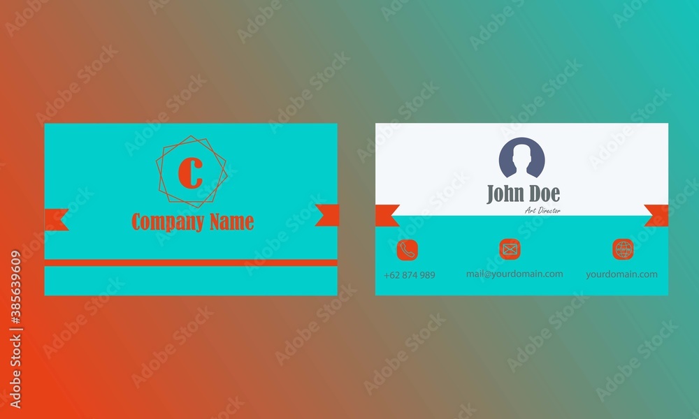 Plakat simple business card design, modern business card design
