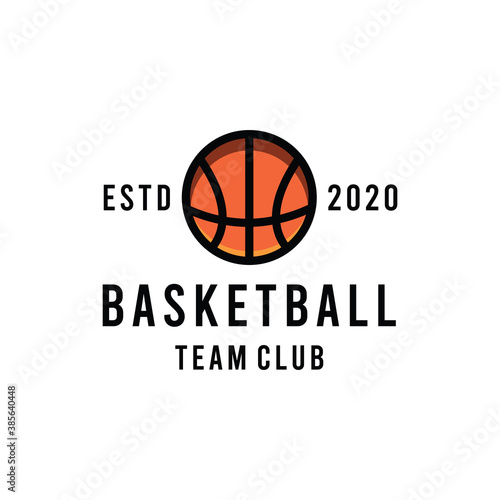 basketball team sport logo design Vector