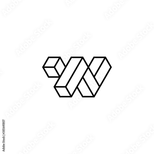 Creative letter w logo design vector template