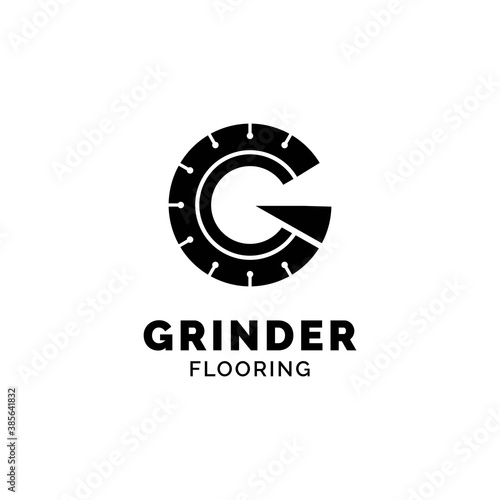 Initial G Grinder for flooring  logo design