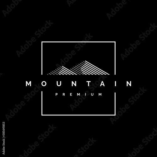 Premium mountain logo design illustration vector template