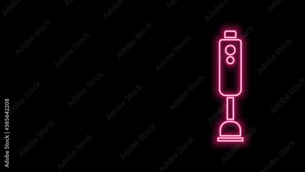 Glowing neon line Blender icon isolated on black background. Kitchen electric stationary blender with bowl. Cooking smoothies, cocktail or juice. 4K Video motion graphic animation Glowing neon line Blender icon isolated on black background. Kitchen electric stationary blender with bowl. Cooking smoothies, cocktail or juice. 4K Video motion graphic animation