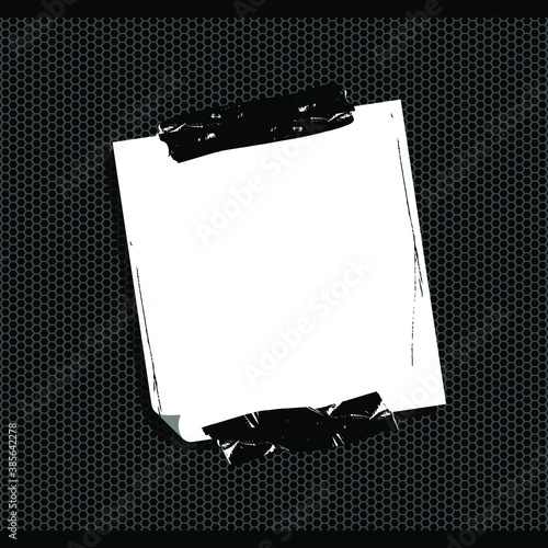 a setlist taped to a foldback monitor, Design element for logo, poster, card, banner, emblem, t shirt. Vector illustration photo