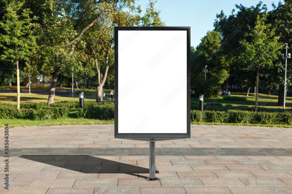 Advertising billboard stand mock up on the street. Advertising billboard stand mock up on the street.