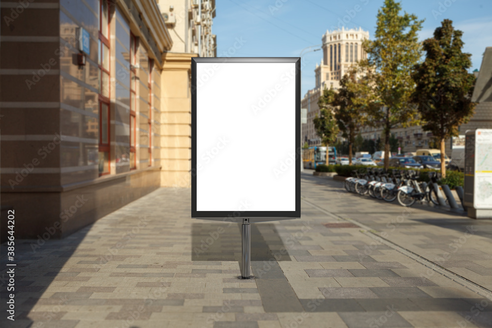 Advertising billboard stand mock up on the street. Advertising billboard stand mock up on the street.