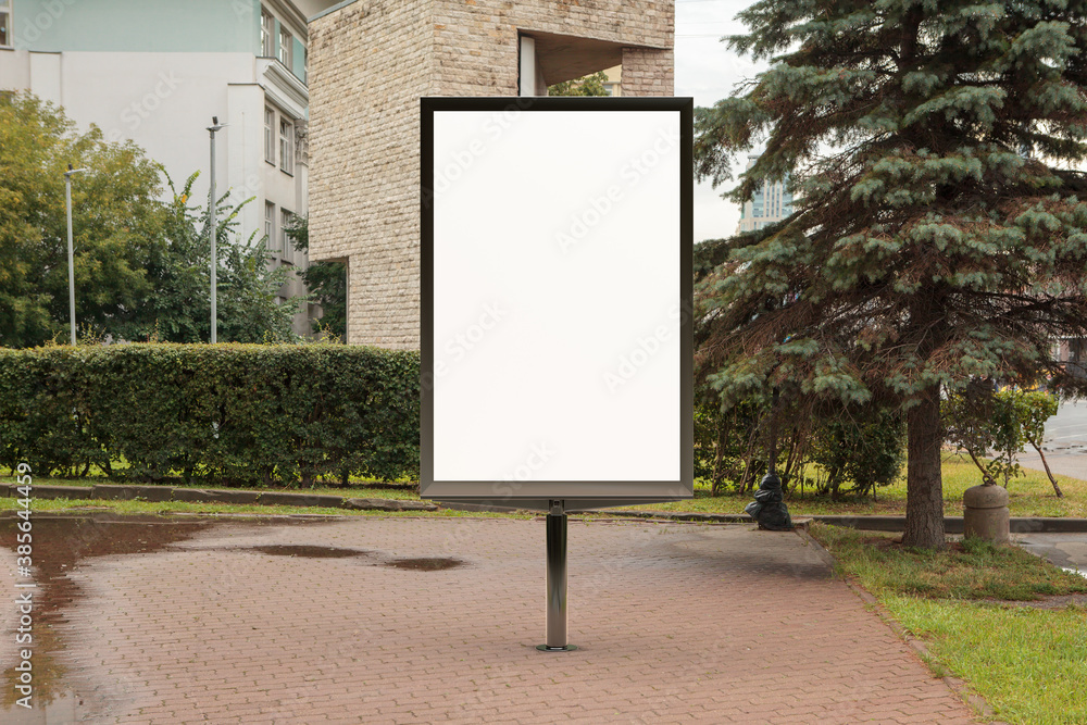 Advertising billboard stand mock up on the street. Advertising billboard stand mock up on the street.