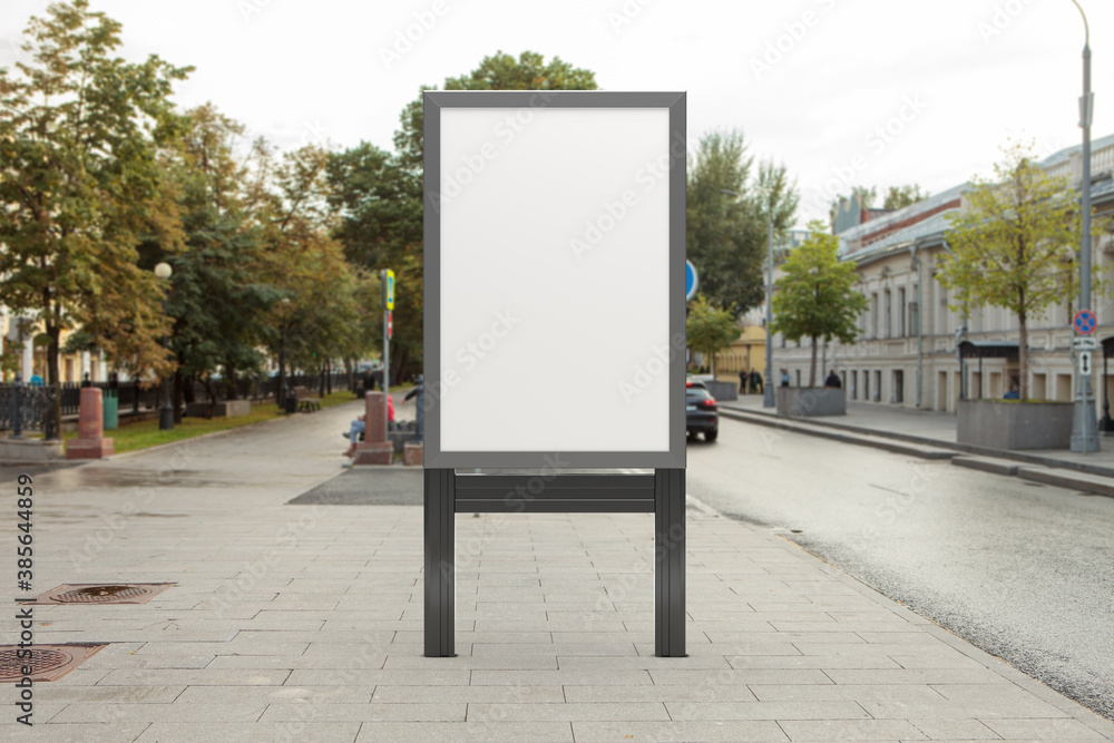 Advertising billboard stand mock up on the street. Advertising billboard stand mock up on the street.