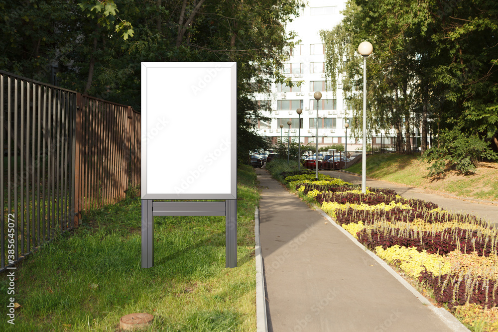 Advertising billboard stand mock up on the street. Advertising billboard stand mock up on the street.