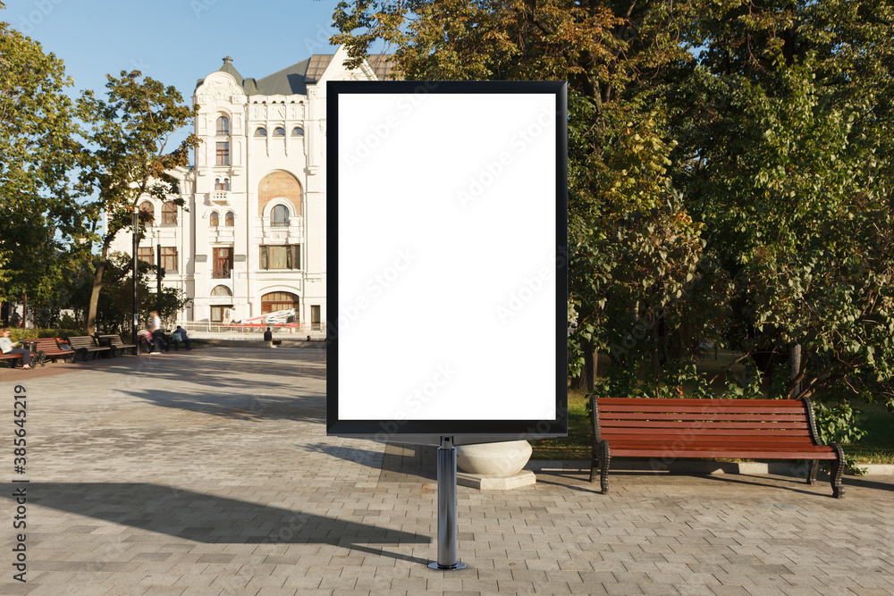 Advertising billboard stand mock up on the street. Advertising billboard stand mock up on the street.