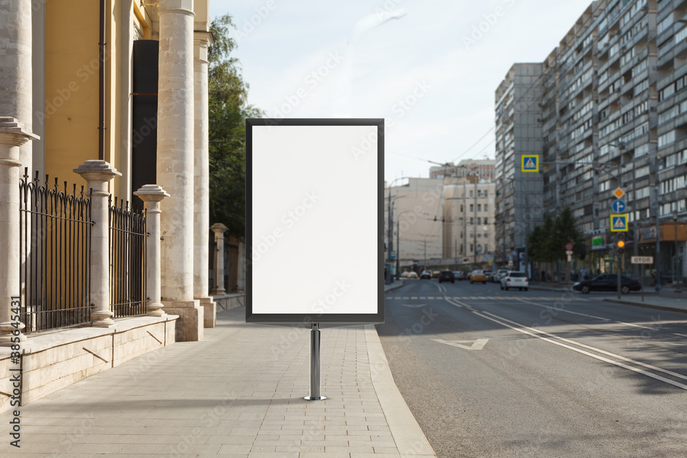Advertising billboard stand mock up on the street. Advertising billboard stand mock up on the street.
