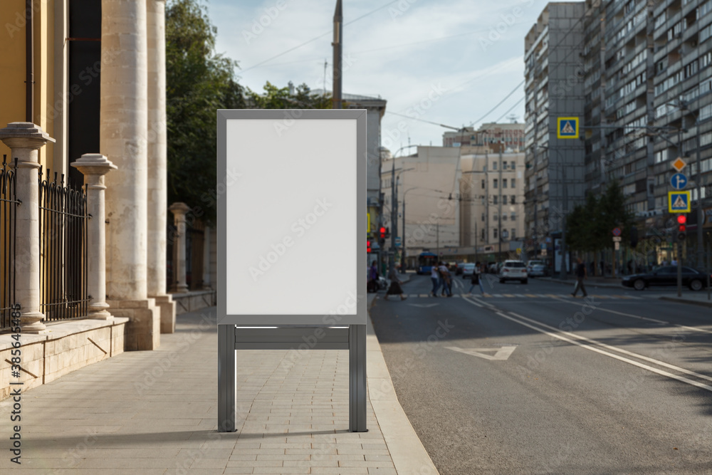 Advertising billboard stand mock up on the street. Advertising billboard stand mock up on the street.