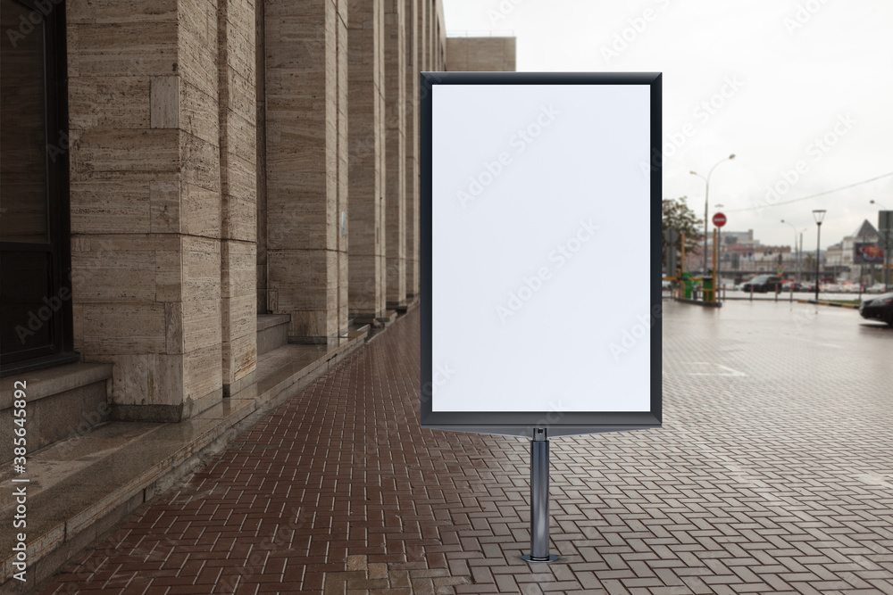 Advertising billboard stand mock up on the street. Advertising billboard stand mock up on the street.