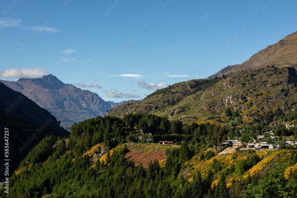 Views of Arthurs Point in Queenstown, New Zealand.