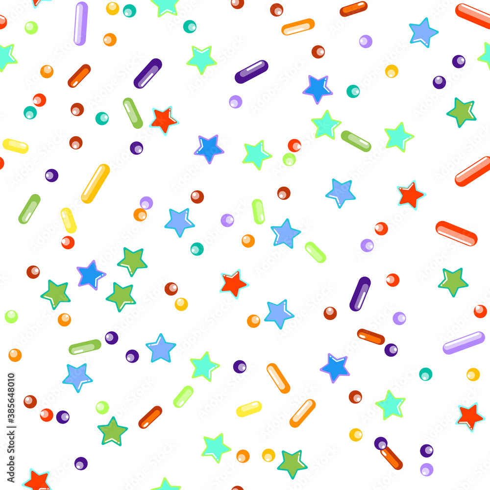 Sprinkles grainy. Seamless Pattern. Cupcake donuts Sprinkles grainy. Seamless Pattern. Cupcake donuts