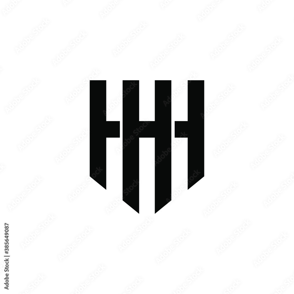 Fototapeta premium hh monogram initial logo vector flat illustration isolated design white background