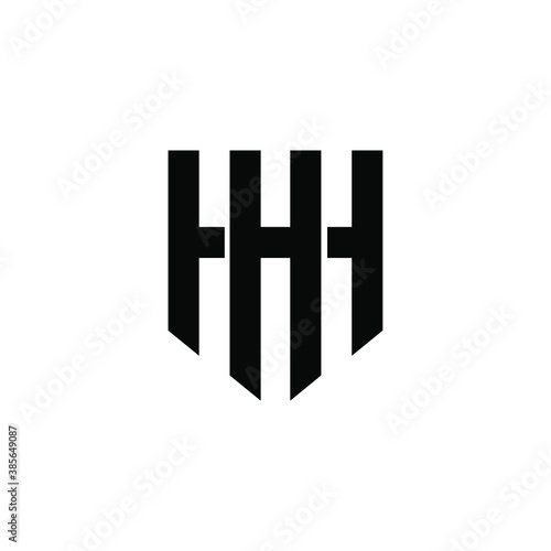 hh monogram initial logo vector flat illustration isolated design white background