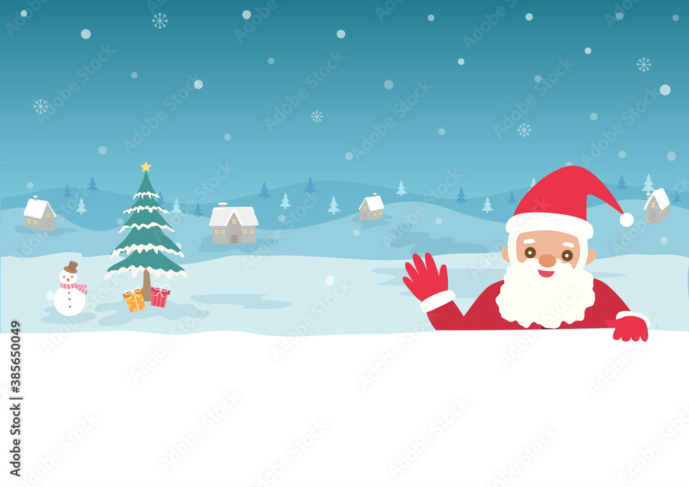 Christmas holiday background with santa claus and blank for copy space Christmas holiday background with santa claus and blank for copy space