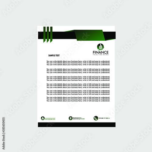 Business letterhead with a simple and elegant design is perfect for your business.