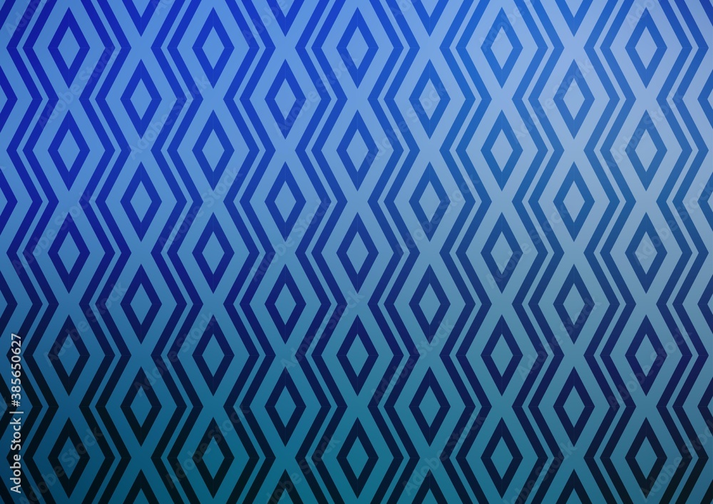 Light BLUE vector texture with lines, rhombuses.