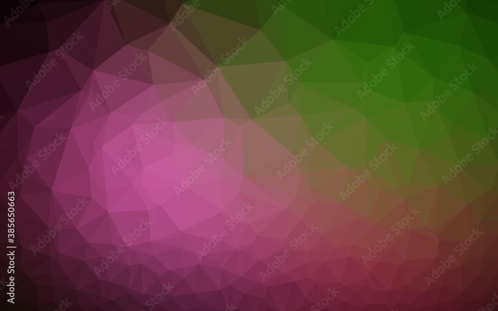 Dark Pink, Green vector blurry triangle pattern. Dark Pink, Green vector blurry triangle pattern.