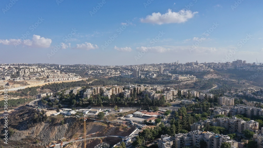 Jerusalem City landscape aerial view
Ramot alon and ramat shlomo orthodox neighborhood
