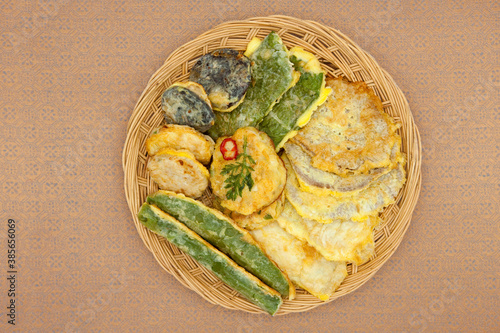 Korean traditional food, various korean pancakes (Jeon).