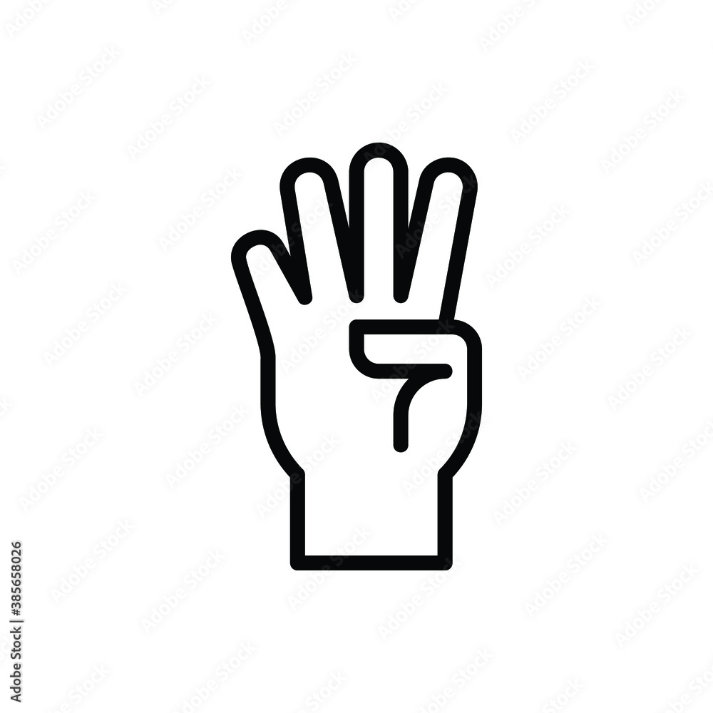 Four Finger, Palm Hand, Hand Sign Icon Logo Illustration Vector Isolated. Hand Sign and Gesture Icon-Set. Suitable for Web Design, Logo, App, and UI. Editable Stroke and Pixel Perfect. EPS 10. Four Finger, Palm Hand, Hand Sign Icon Logo Illustration Vector Isolated. Hand Sign and Gesture Icon-Set. Suitable for Web Design, Logo, App, and UI. Editable Stroke and Pixel Perfect. EPS 10.