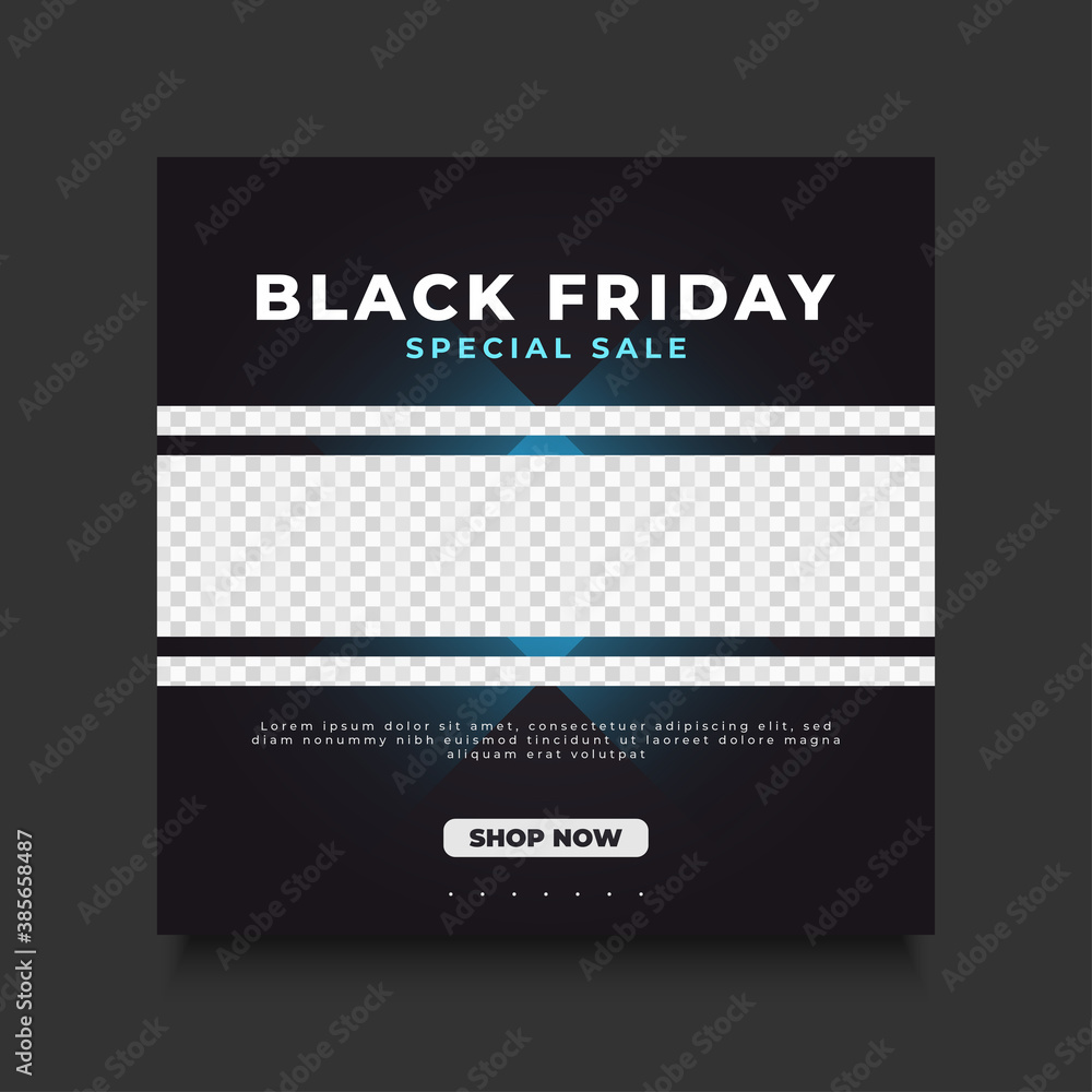 Obraz premium Black Friday sale banner with minimalist concept for social media feed or post template