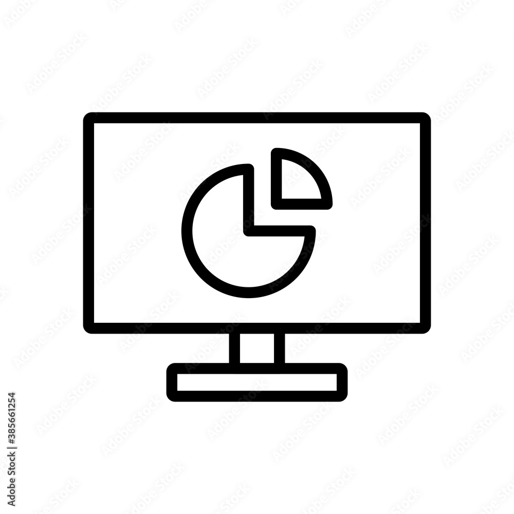 Online chart icon simple outline design. business icon design Online chart icon simple outline design. business icon design