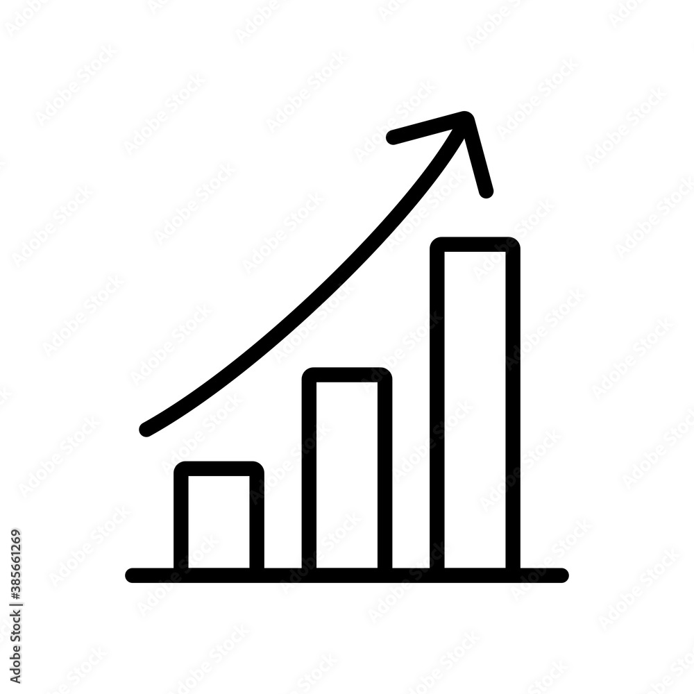 Profit icon simple outline design. business icon design Profit icon simple outline design. business icon design