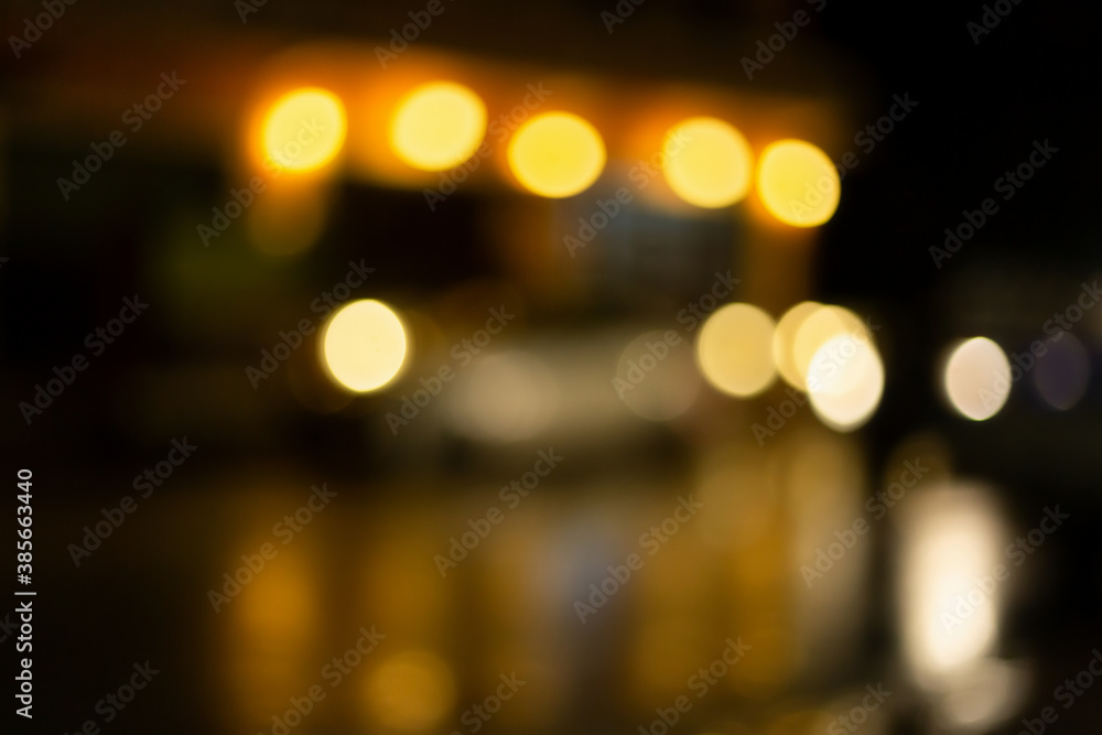Christmas and Happy new year on blurred bokeh lights on black background. Christmas and Happy new year on blurred bokeh lights on black background.