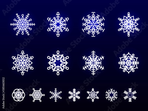 雪の結晶のイラスト素材