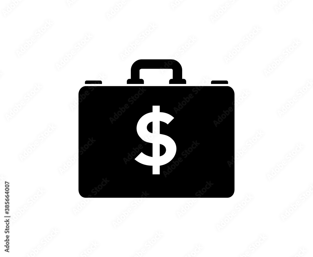 Money bag icon, suitcase for businessman vector Money bag icon, suitcase for businessman vector