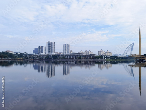  A reflections view of housing area in Putrajaya Malaysia