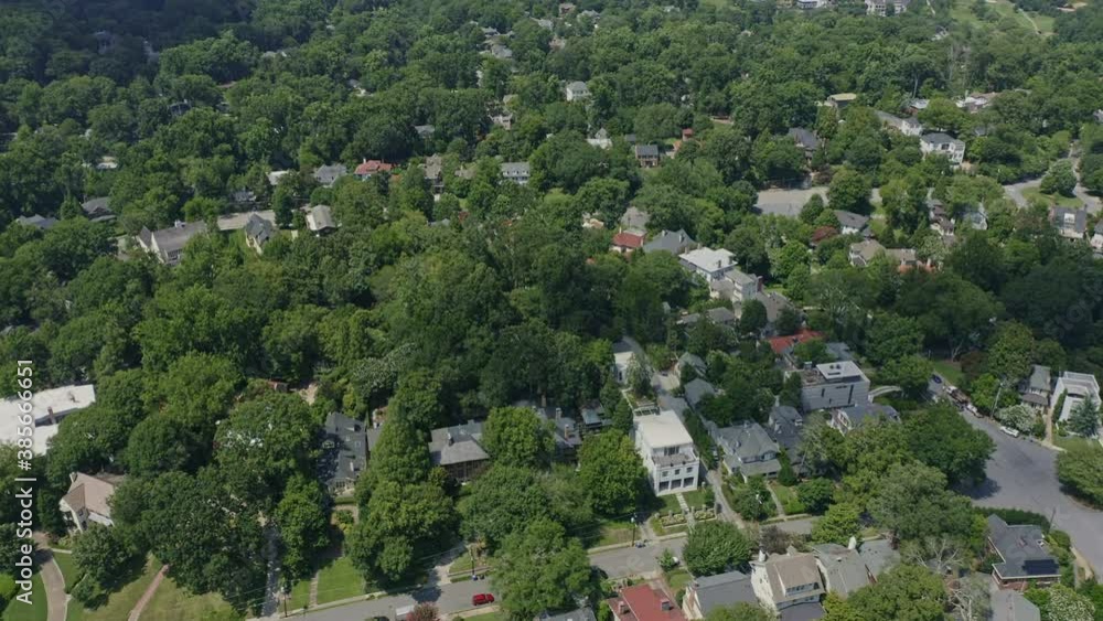 Atlanta Georgia Aerial v610 tilt up and down shot of Buckhead district and horizon - July 2020 Atlanta Georgia Aerial v610 tilt up and down shot of Buckhead district and horizon - July 2020