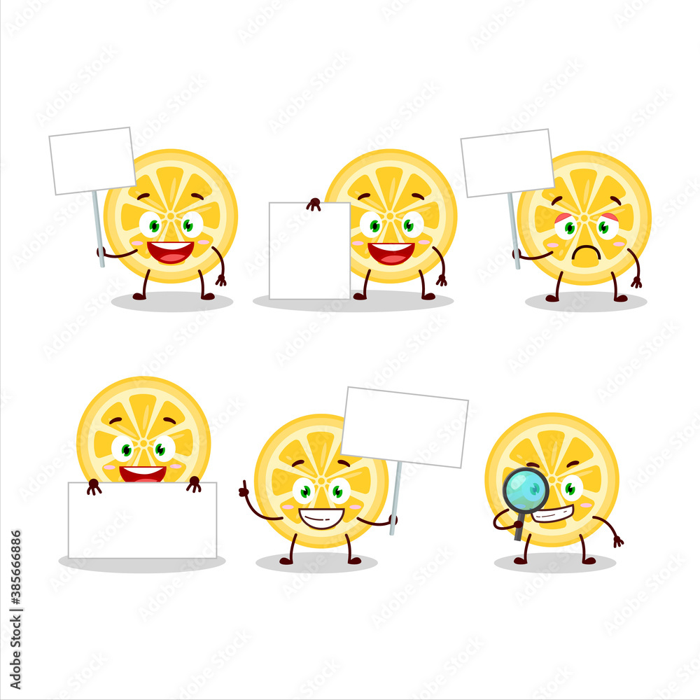 Orange cartoon in character bring information board Orange cartoon in character bring information board