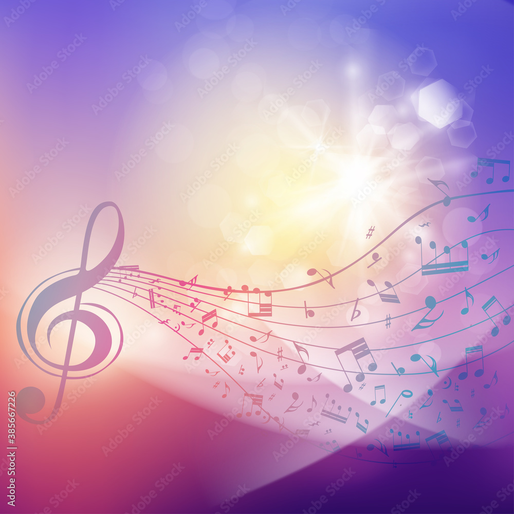 A Musical Notation, Cute, Background