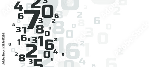 numbers on black