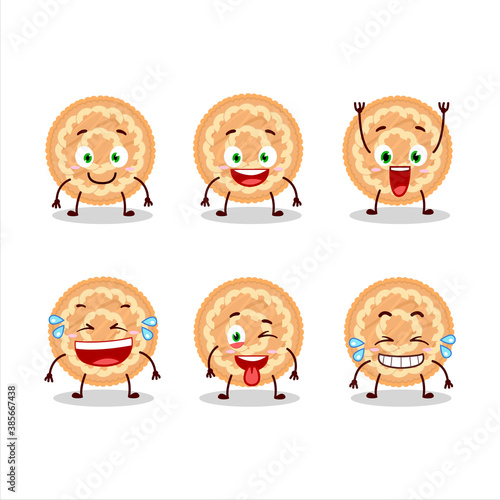 Cartoon character of potatoes pie with smile expression