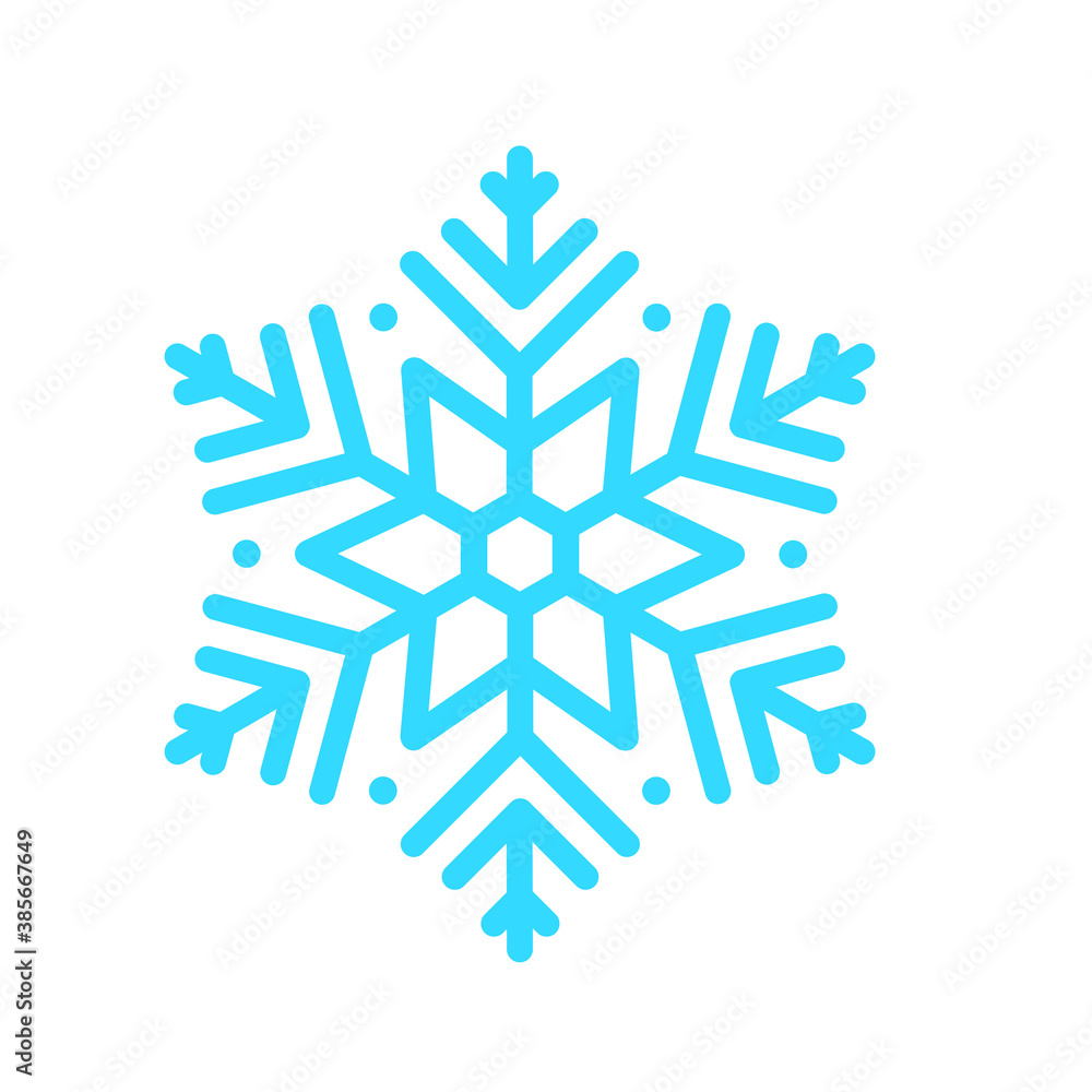 Fototapeta premium Vector beautiful snowflake design For the winter season that comes with Christmas in the New Year.