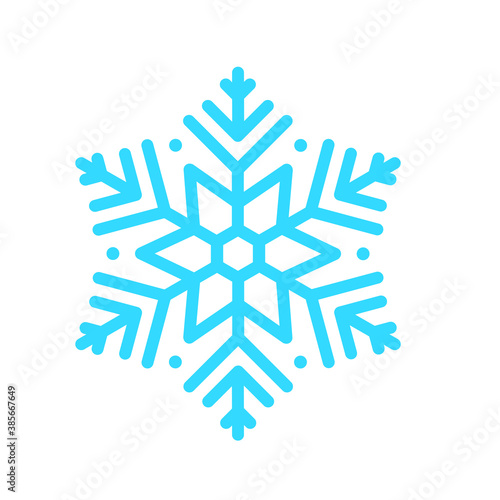 Vector beautiful snowflake design For the winter season that comes with Christmas in the New Year.