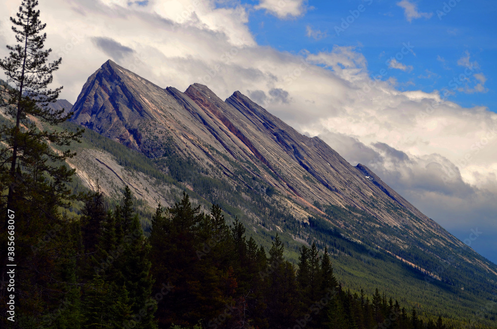 Alberta, Canada - Sloping Mountain by Highway